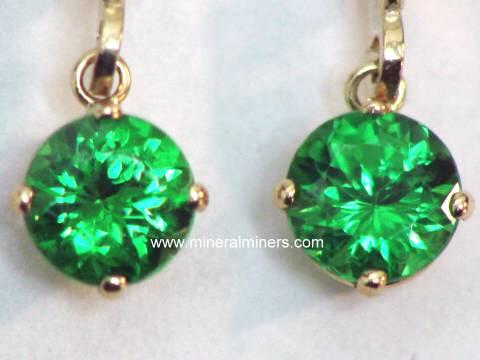 Tsavorite Green Garnet Earrings