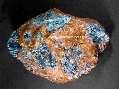 Blue Apatite in Jasper Matrix Mineral Specimens
