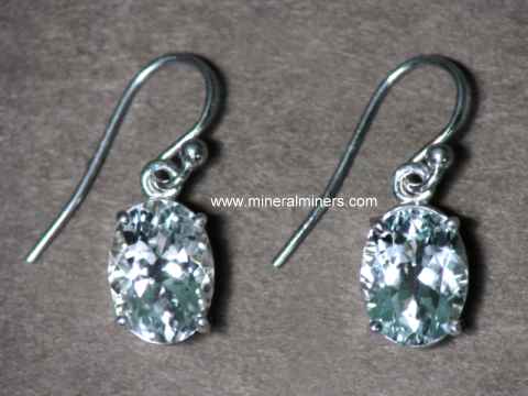 Sterling Silver 10x8mm Aquamarine Earrings Aquj545