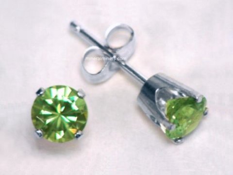 Demantoid Jewelry: Demantoid Earrings in 14k Gold