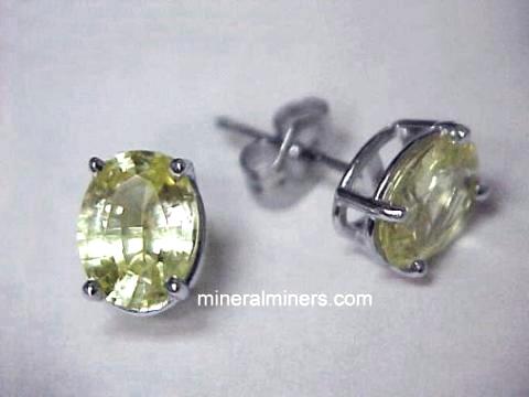 Yellow Sapphire Earrings