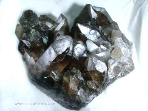 Smoky Quartz Mineral Specimens: natural color smoky quartz crystals