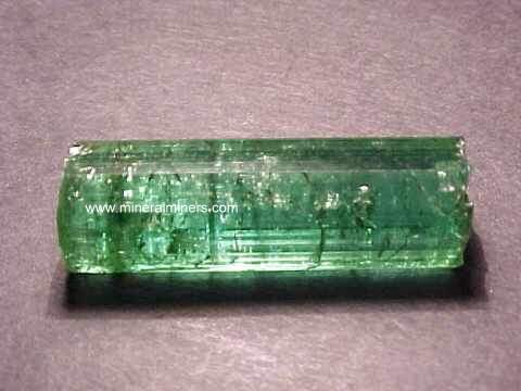 Natural Green Tourmaline Mineral Specimens and Crystals